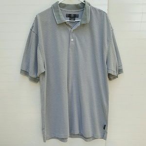 Men's XL Gray striped Nike Dri Fit Golf polo shirt